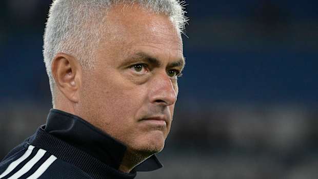 Jose Mourinho en el AS Roma vs Spezia Calcio